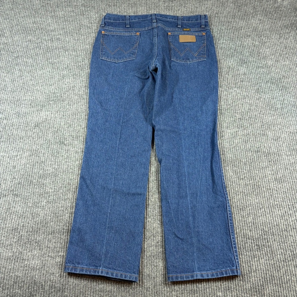 Wrangler Jeans Men's 35x30 936DEN‎ Cowboy Cut Slim Fit Blue Denim Actual 33x28.5